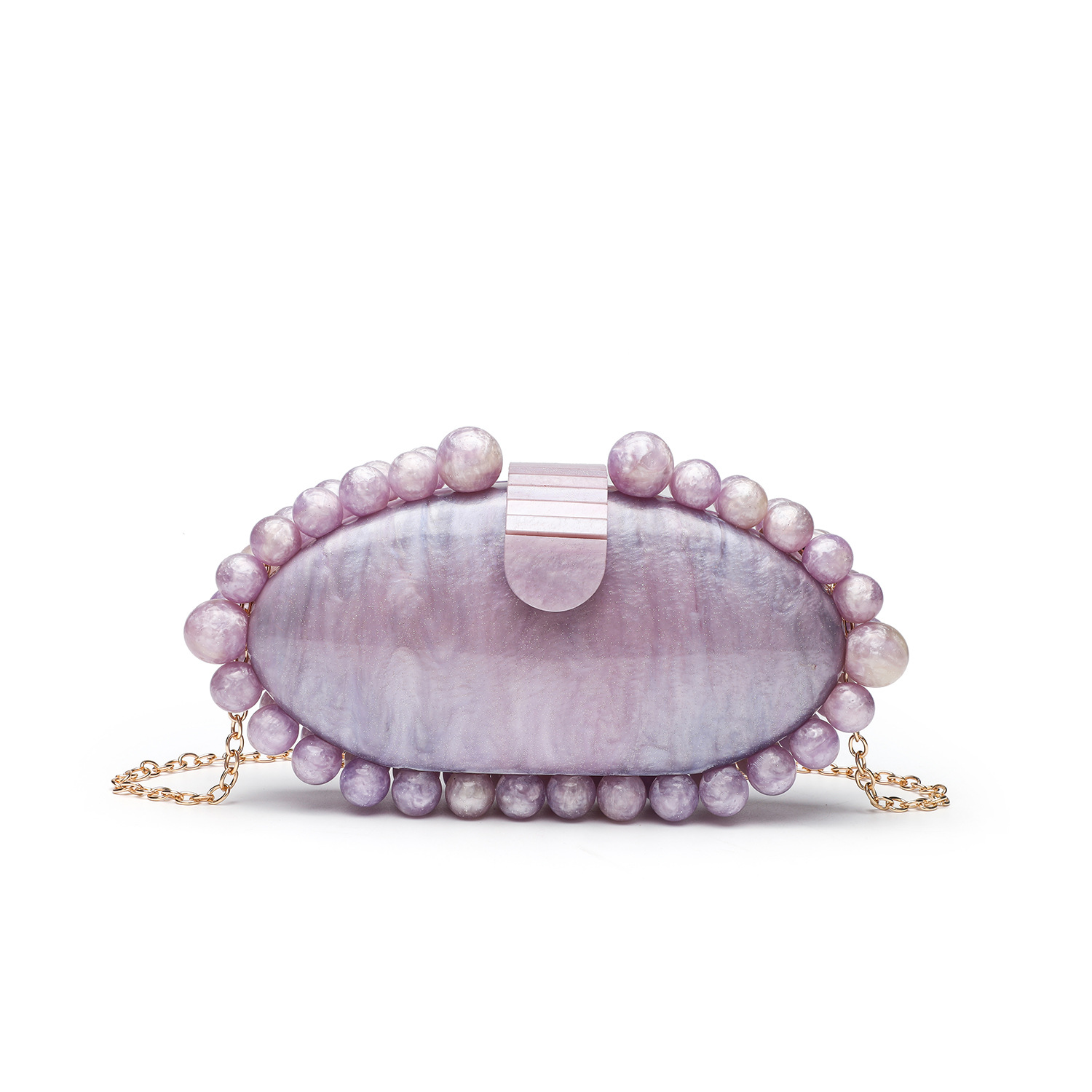 Luxury Bags White - Элегантный мраморный акриловый клатч, жемчужно-белый кошелек