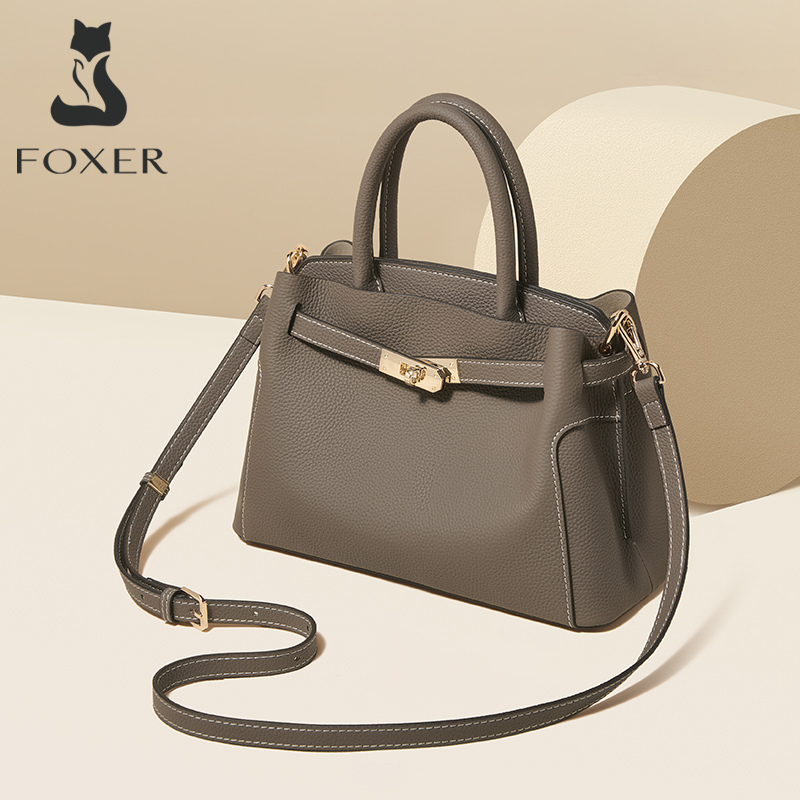 Luxury Bags Sale - Женская сумка FOXER из натуральной кожи,