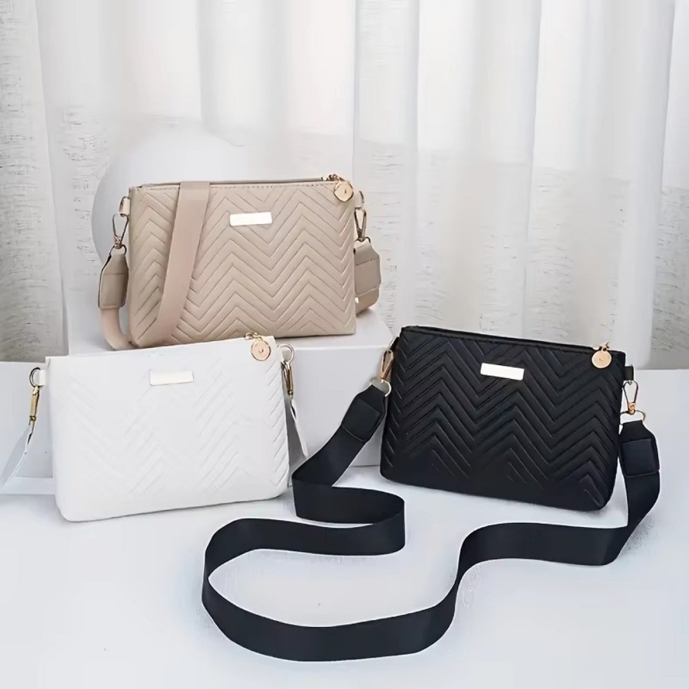 Chain Crossbody Quilted - Минималистичная стеганая сумка через плечо с