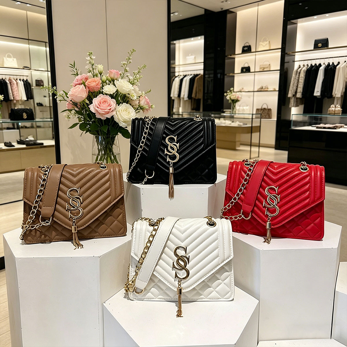 Изысканная стеганая сумка-крос – обзор и цена Chain Crossbody Quilted